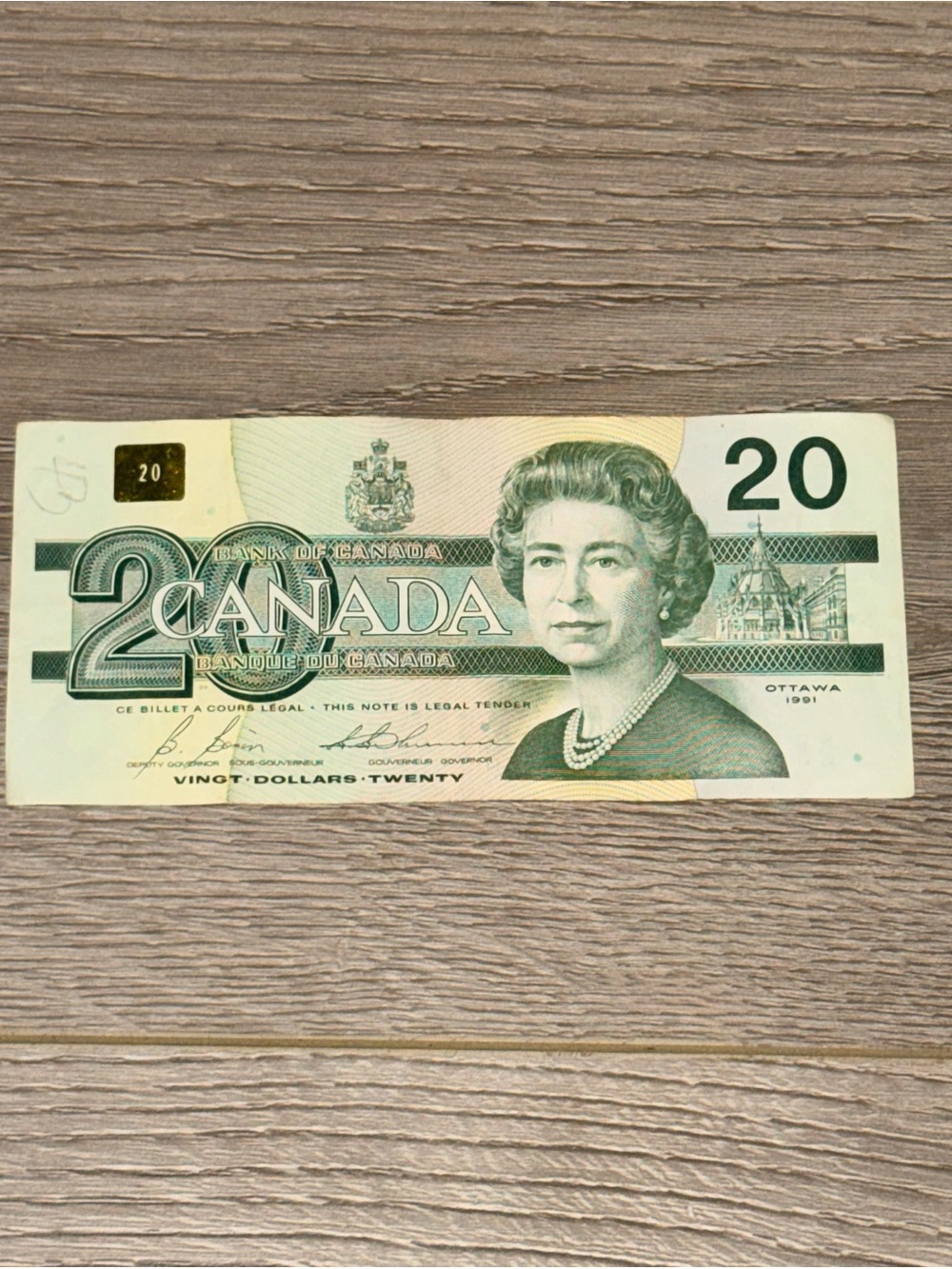 🇨🇦💸 Vintage 1991 Canada Twenty Dollar Bill